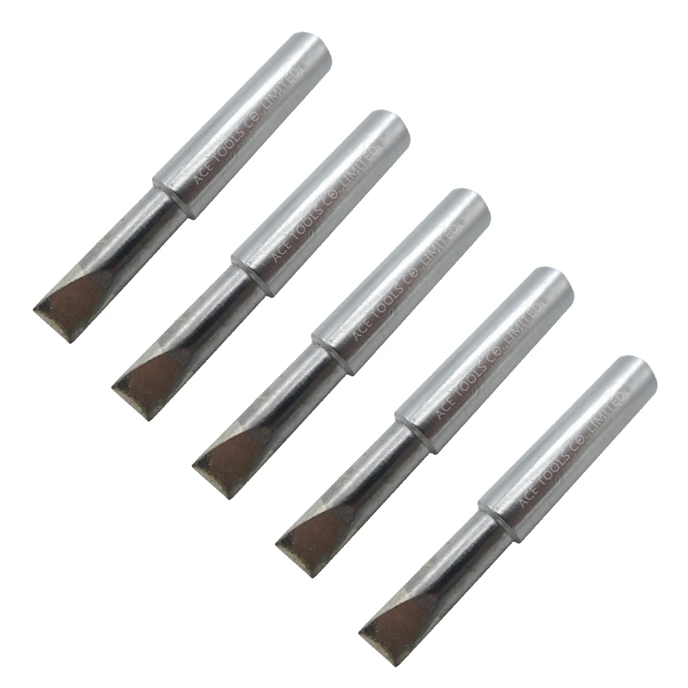 

T18-D52 Soldering Tip Chisel 5.2mm 0.204" Fit HAKKO FX-888 FX-888D FX-8801 FX-600 Lead Free Iron Bit Nozzle Pencil Welding