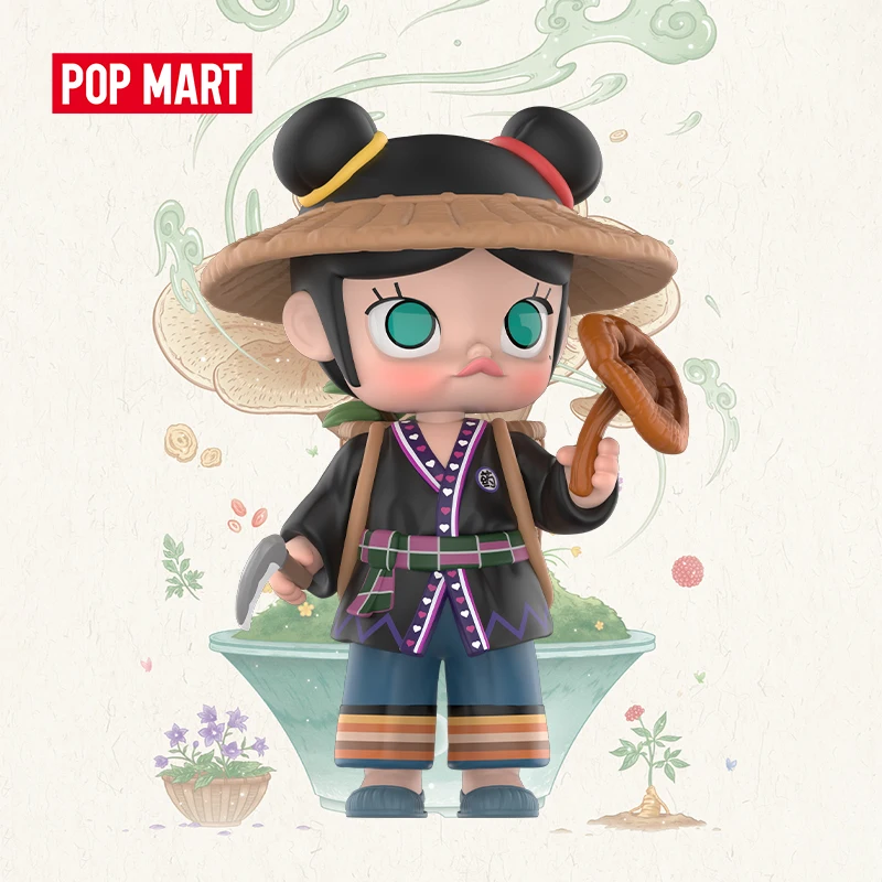 

POP MART MOLLY Chinese Herbal-Ling Zhi Series Blind Box Toys Kawaii Anime Action Figure Surprise Mystery Box Dolls Girls