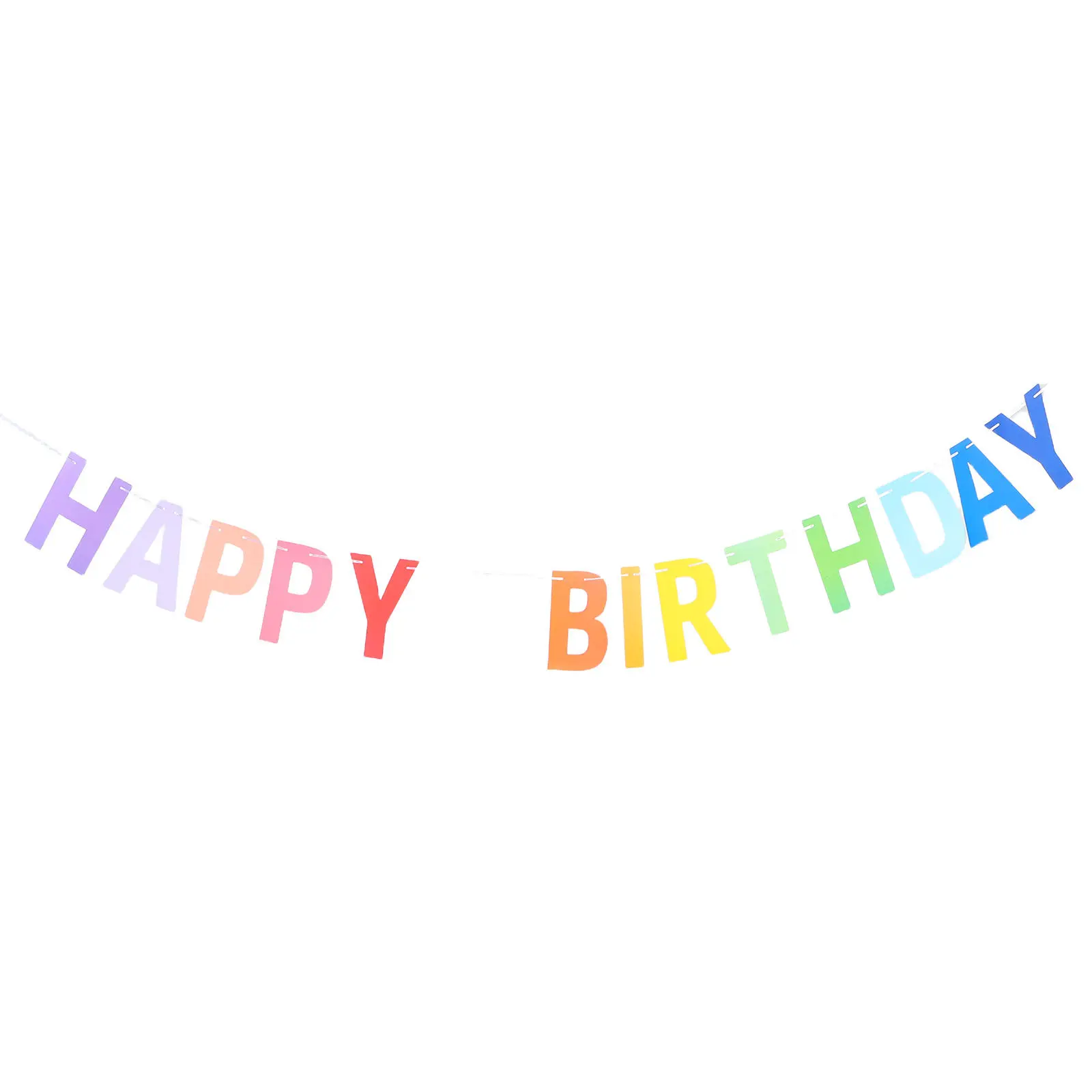

Festive Happy Birthday Banner Colorful Paper Decorations for Parties Versatile Hanging Wall Door Window Decor