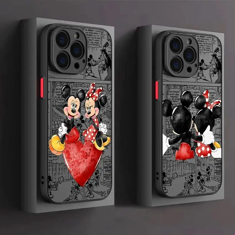 Disney Mickey Mouse Animaton phone cases for Apple iPhone 11 16 case 8 14 12 Pro 15 7 8Plus 13 Mini XS X XR Luxury fundas Cover