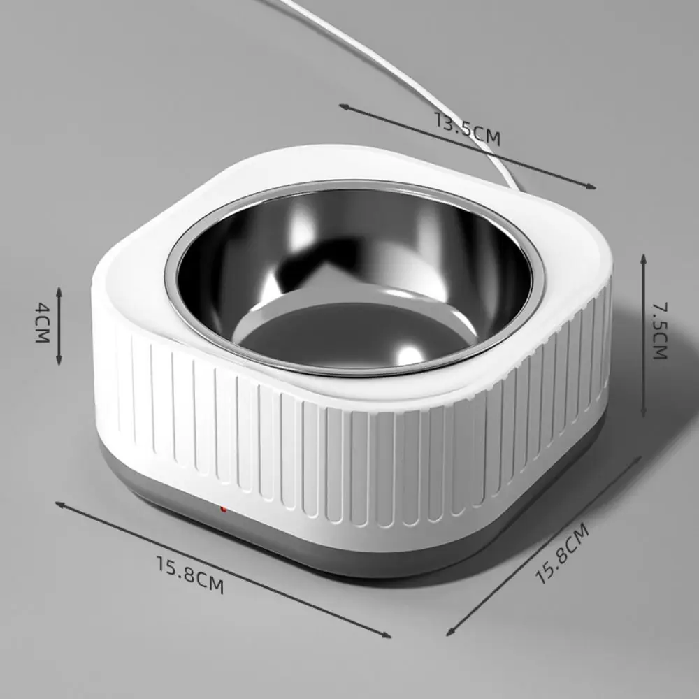 Suporte abs tigela de gato de temperatura constante removível piso-pé tigela de água de aquecimento de gato 220v ccc 2 plug antiderrapante