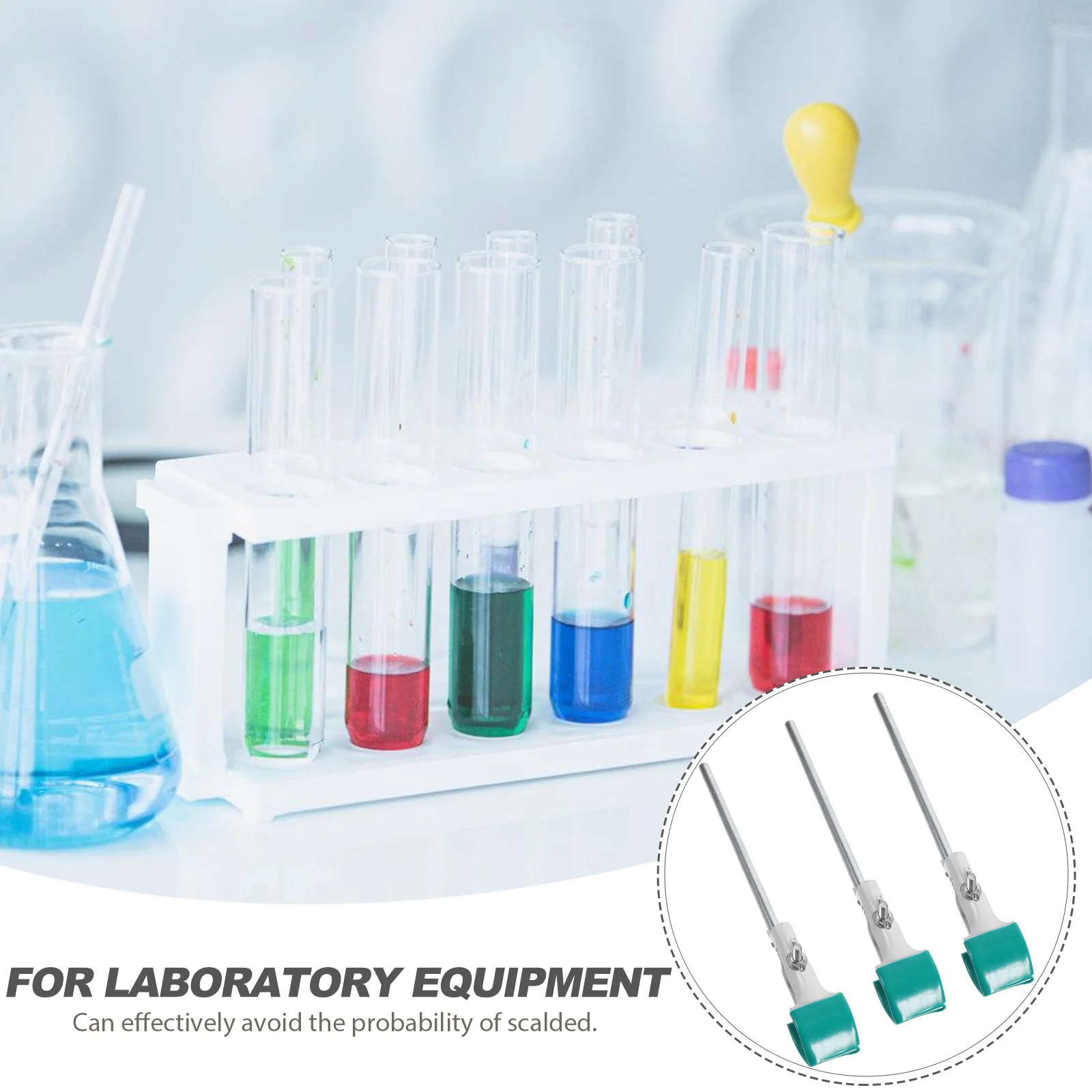 

3pcs Laboratory Flask Clamp Durable High Hardness Beaker Tube Holder For Scientific Experiment Titration Table