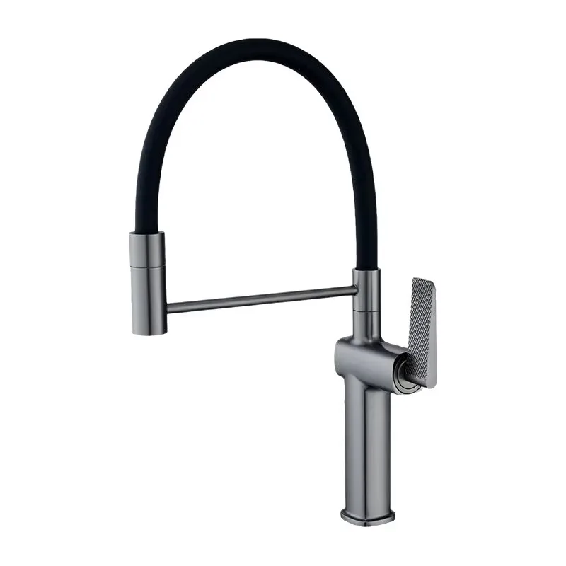 Simple European-style Kitchen Faucet with Soft Hose and Single-handle Kitchen Sink Faucet Are Suitable for Vegetables and Fruits