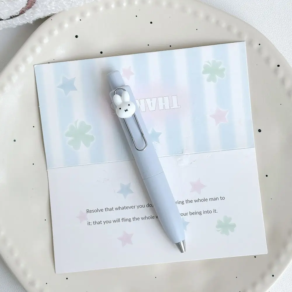 Miffy Mini Chubby Pocket Gelstift, Einziehbarer Schnelltrocknender 0,5mm Neutralstift, Niedlicher Ästhetischer Schülerstift für Prüfungsvorbereitung – Detail 8