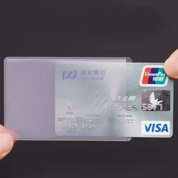 1/5/10pcs PVC Transparent Card Cover Bank Credit Card ID Holder Protection Case Women Men Business Card Badge Holder Case