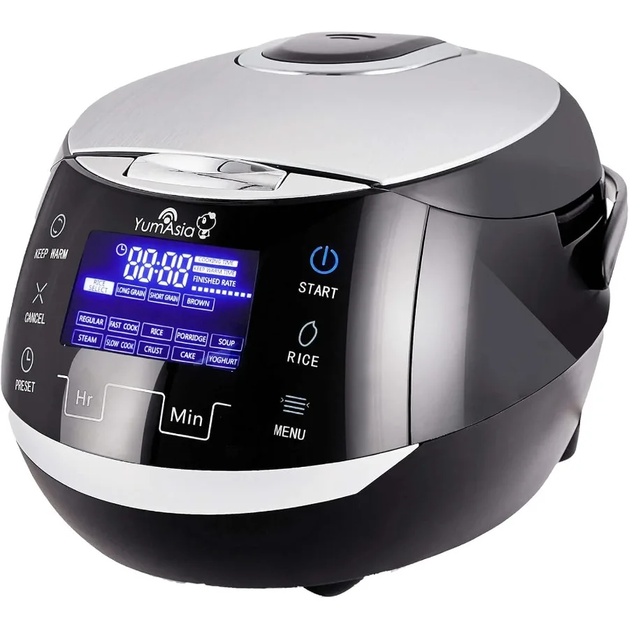 Sakura Rice Cooker with Ceramic Bowl and Advanced Fuzzy Logic 8 Cup 1.5 Litre 6 Rice Cook Functions 6 Multicook Functions Motou