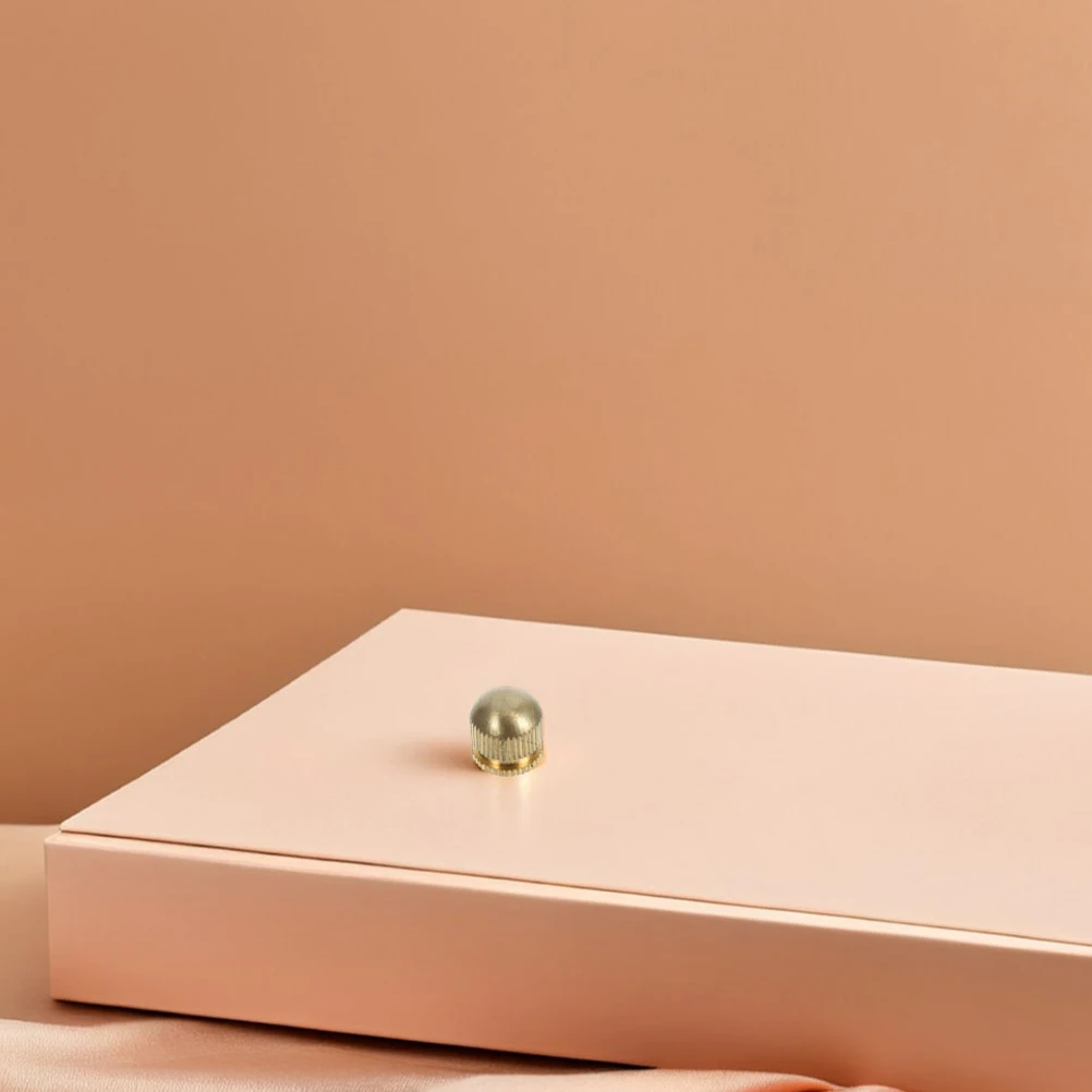 8Pcs Brass Lamp Cap Nuts Tapped Decorative Screw Caps for Lighting Fixtures Multifunctional Durable Polished Finish Home