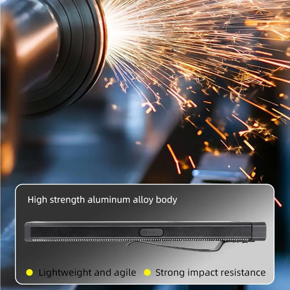 Ultra-light LED Keychain Flashlight Mini Torch Light Pocket Lantern Type-C Rechargeable with Clip Flood Work Light With Magnet