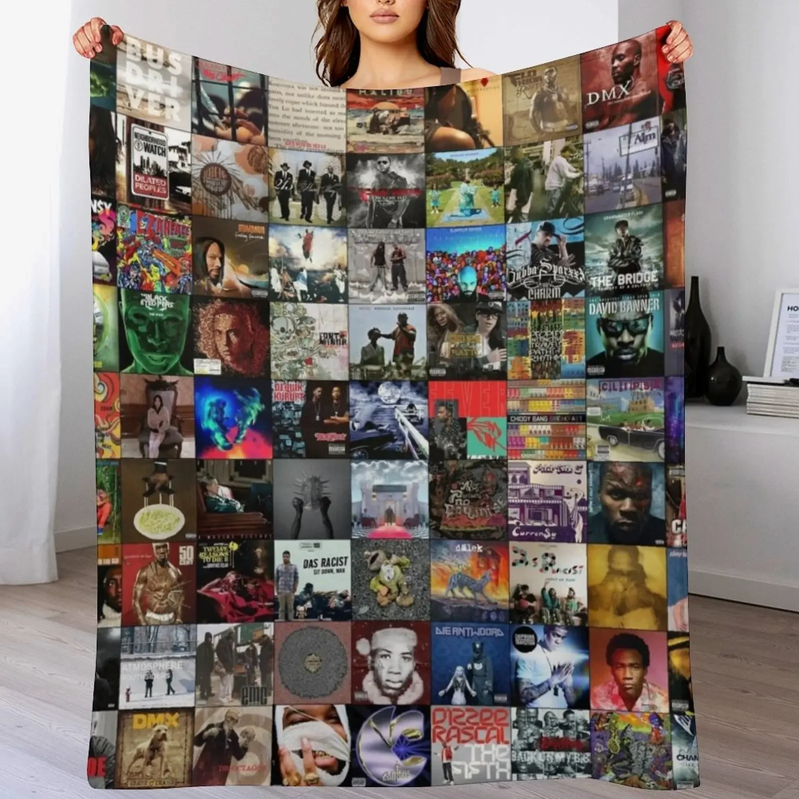 New Rap Music Albums Throw Blanket Machine Washable Soft Warm Blanket