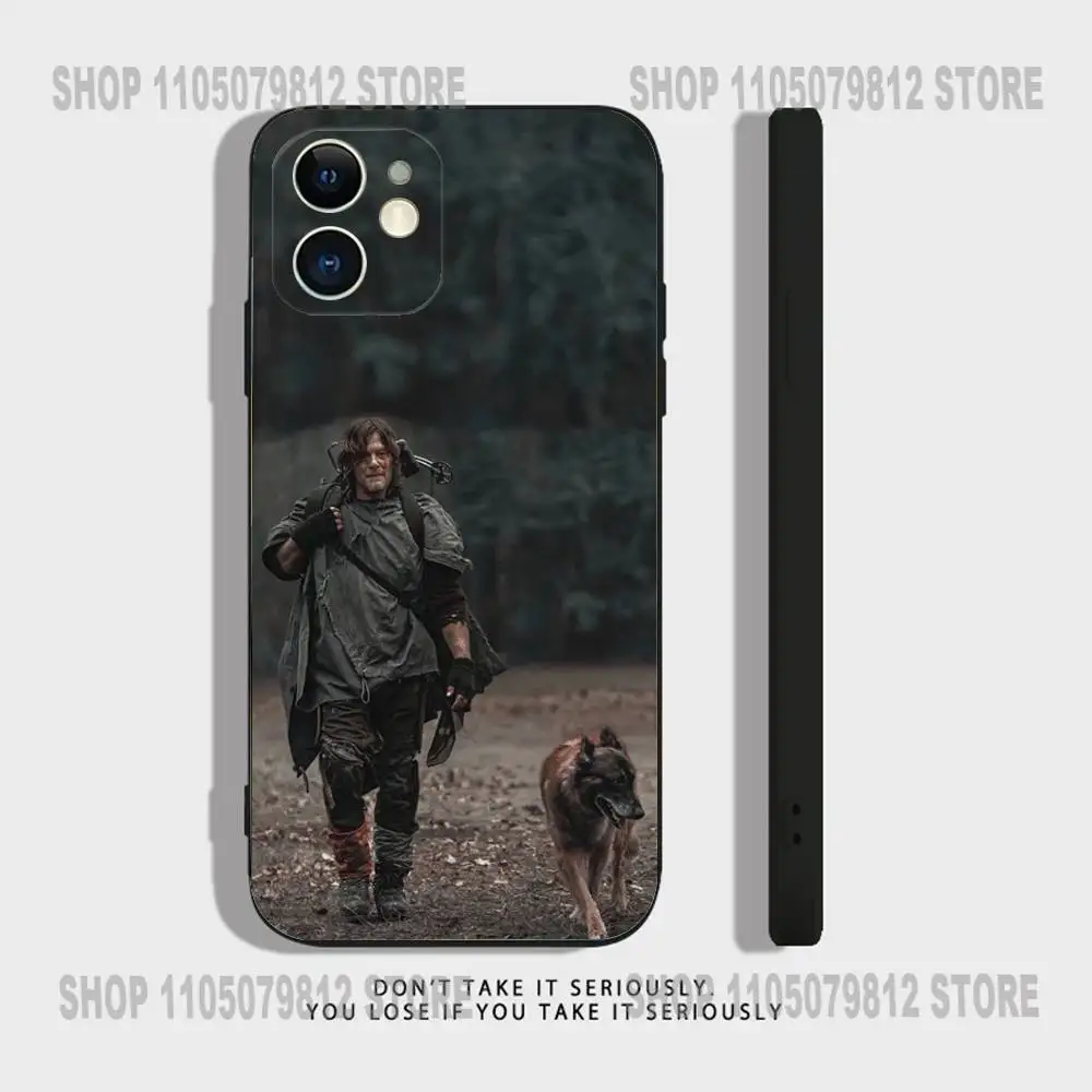 حافظة هاتف TWD T-The Walking Dead لهاتف iPhone 17 16,15,14,13,12,11,Pro,XS,Max,XR,Plus,Mini Soft Silicone Black مقاومة للصدمات