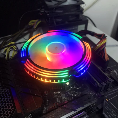 Imagen 2 del producto Enfriador de aire de CPU de 120MM, ventilador de refrigeración de PC de 4 pines PWM para Intel 2011 1700 1200 1150 1155 1156 X79 X99 AM3 AM4