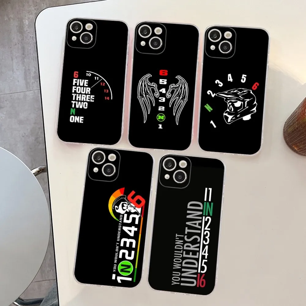 1N23456 Motorcycle Phone Case Silicone Soft for iphone 14 13 12 11 Pro Mini XS MAX 8 7 6 Plus X XS XR Cover