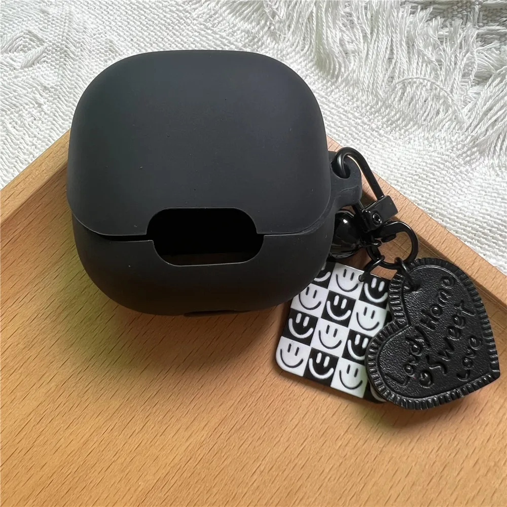 New Silicone Headphone Cover For Anker Soundcore Liberty 4 NC Wireless Earbuds Case Dustproof Earphone Charging Box With Keyring