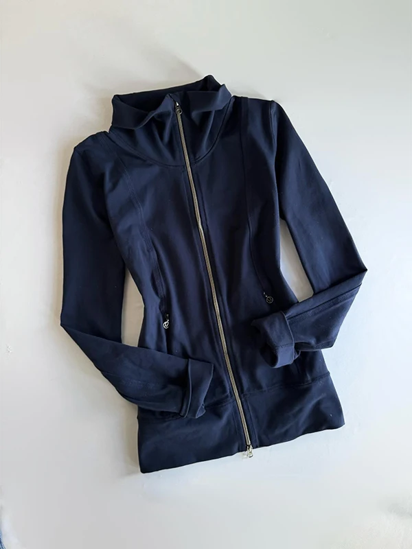 

Cherry Little Language Original Design Pure Color Commute Casual Versatile Stand Collar Jaet Ele Lady Anti-Aging