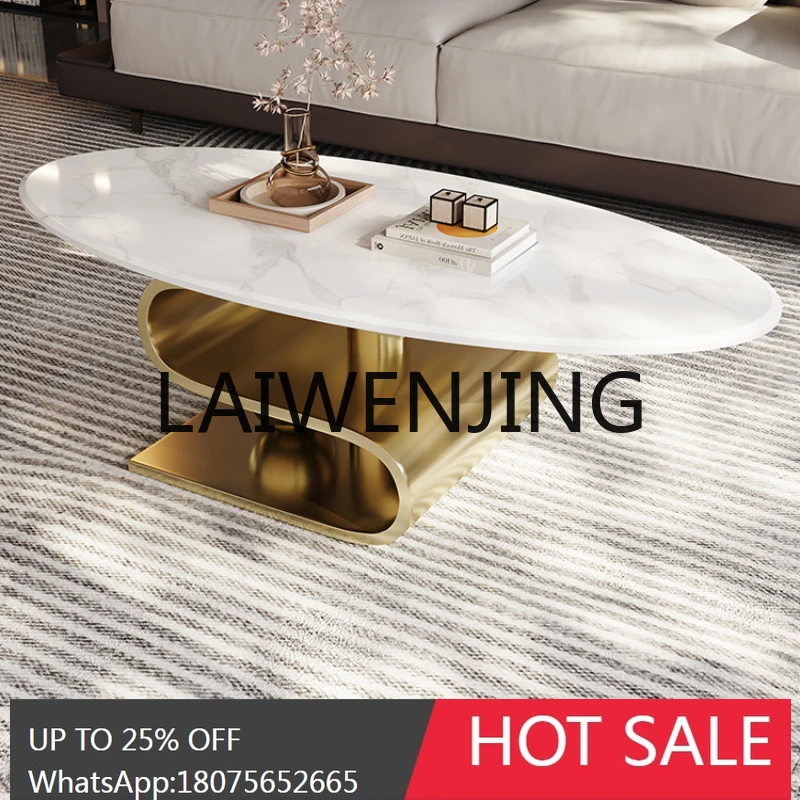 RWJ Stone Plate Affordable Luxury Style Coffee Table Designer Small Apartment 1.0M Coffee Table Combination