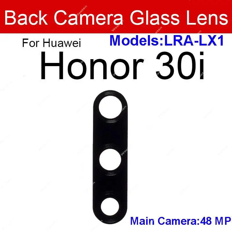 Glass Lens For Huawei Honor 30 30lite 30s 30i View V30 Pro Glass Lens Back Rear Camera Lens Glass Sticker Replacement Parts