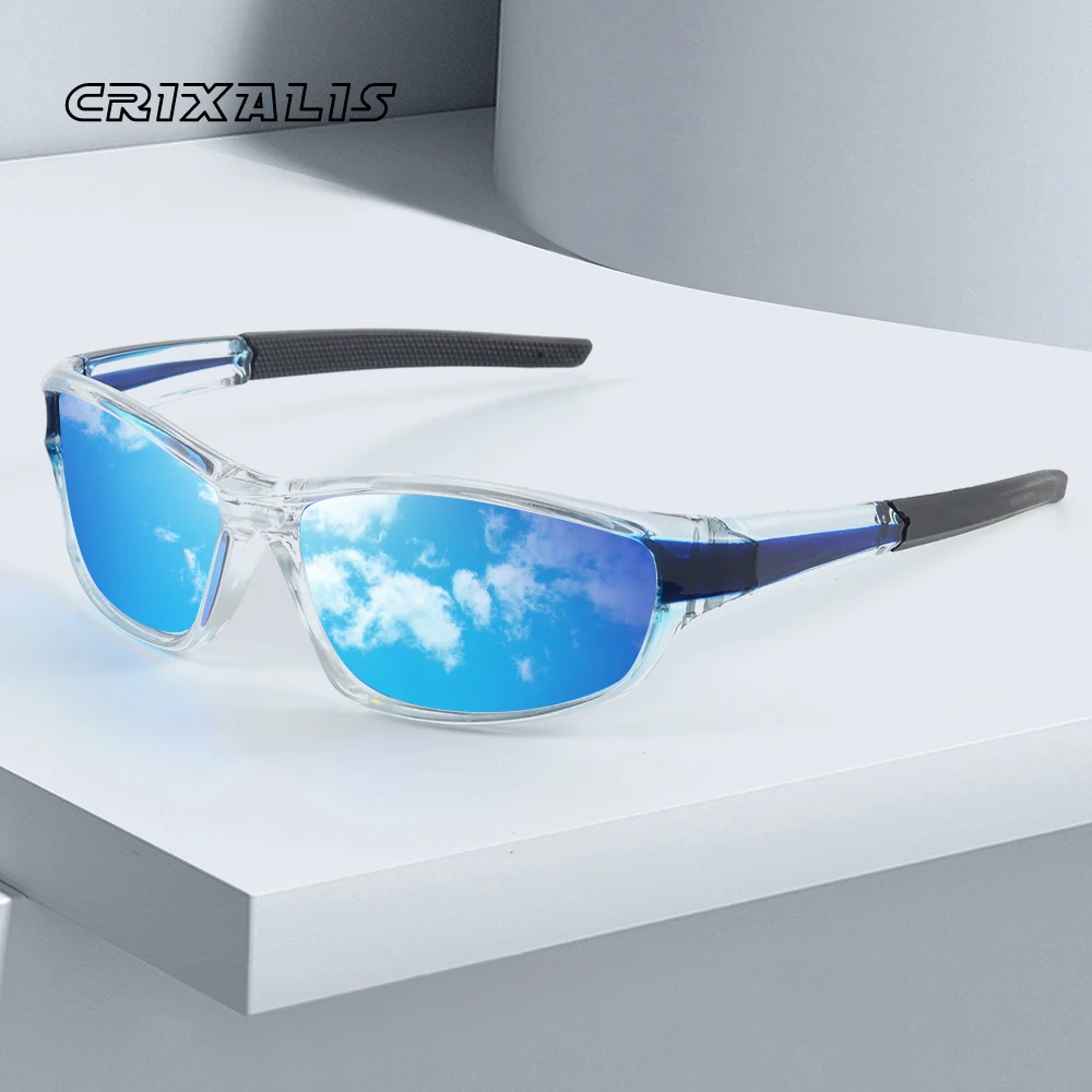 CRIXALIS Rechteckige Sonnenbrille für Männer und Frauen, modisch, Outdoor-Sport, Sonnenbrille, männlich, blendfrei, Spiegelschirme, Damen, UV400