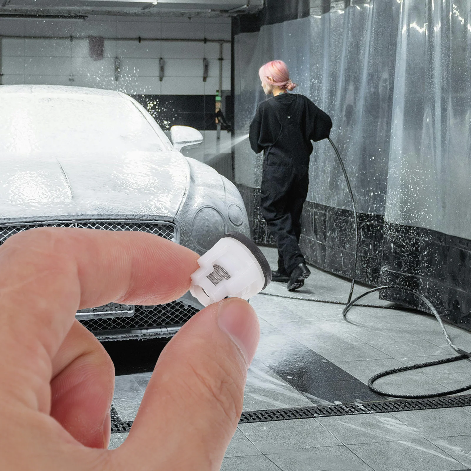 10 قطعة صمام فحص مقعد صمام غسالة الضغط متوافق مع متين وسهل الاستبدال فلتر غسيل السيارات عالي الكفاءة