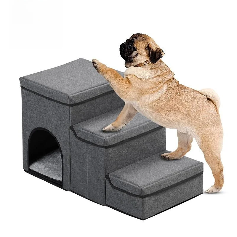 

Foldable Pet Stairs Dog Ladder Climber Small Dogs Bed Steps Multi-Functional Pet Supplies Dog Supplies Supplies