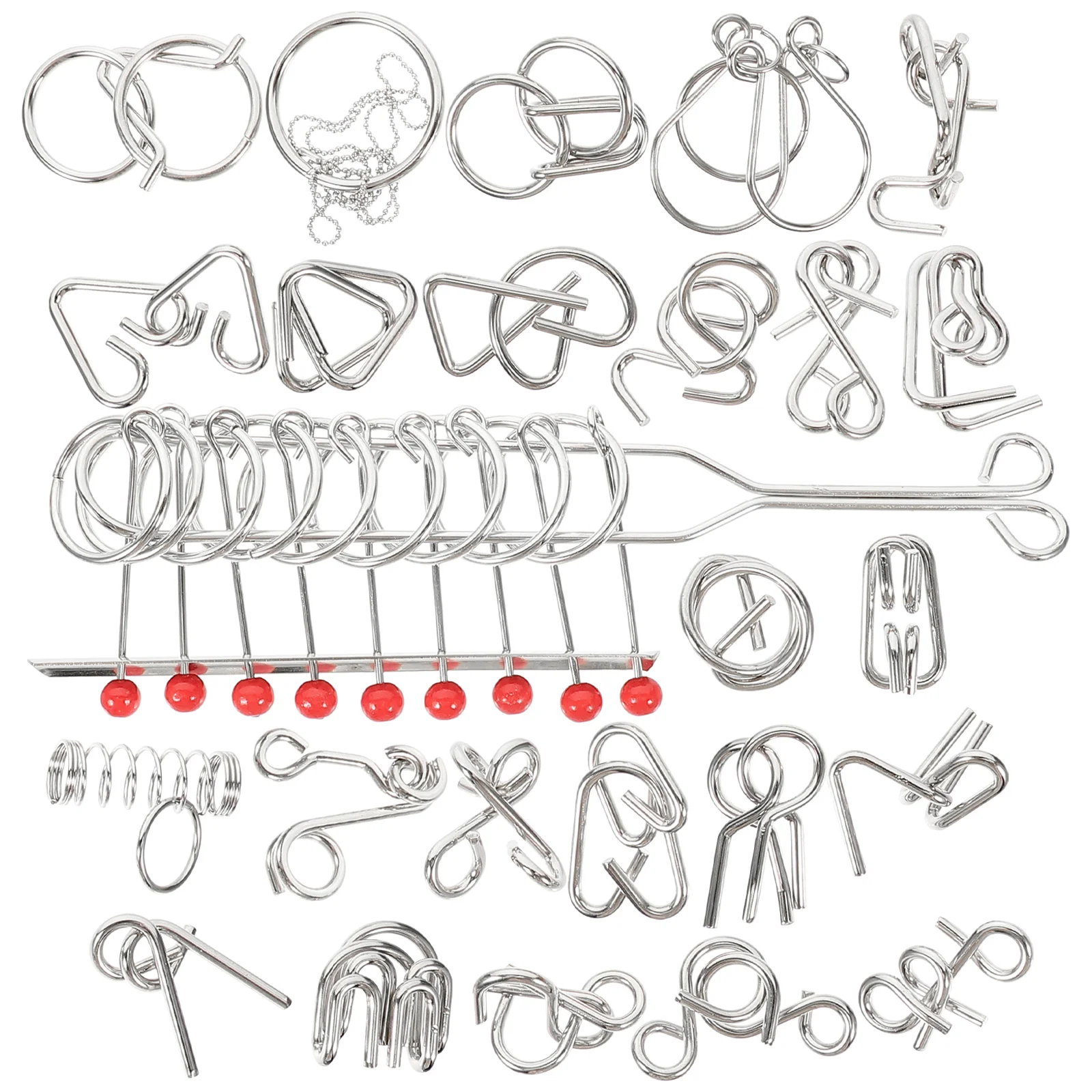 

25 Pcs Earth Tones Intellectual Ring-removal Toys Child Educational Developmental