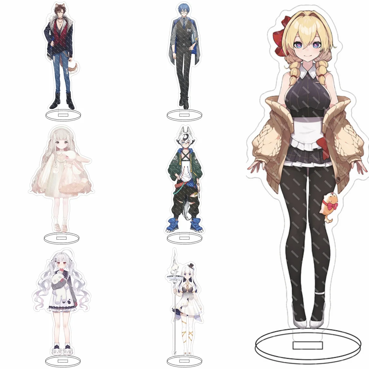 Trendy Anime Fans Nijisanji Rainbow Society Vtuber Figures Ren Zotto Aster Arcadia Cosplay Acrylic Stand Model Toy frieng Gifts