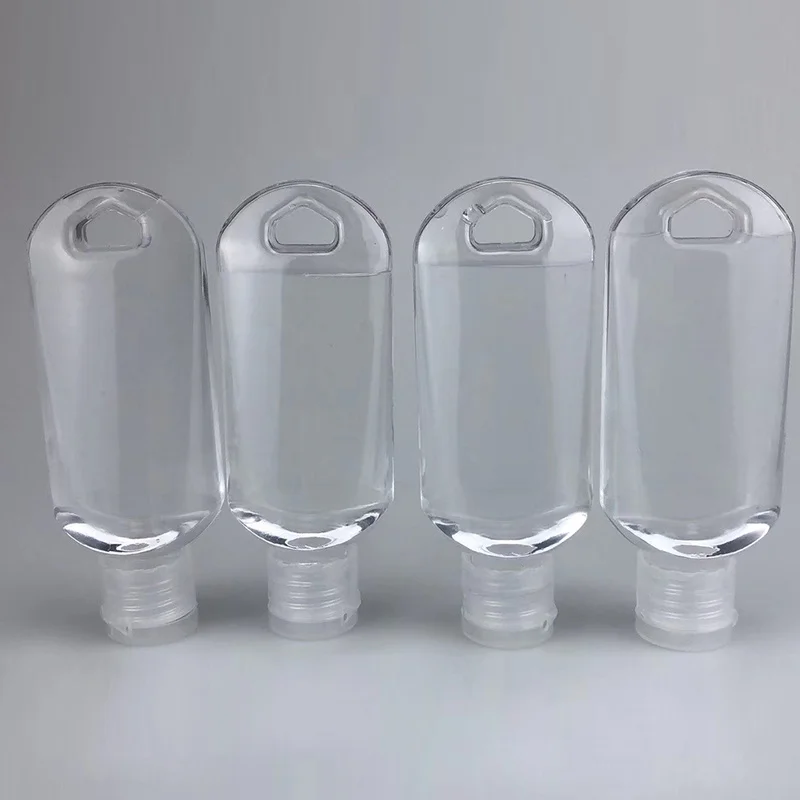 1pcs 30ml/50ml Hand Sanitizer Bottles Mini Refillable Disinfect Gel Bottles Travel Bottles Alcohol Container with Random Hook