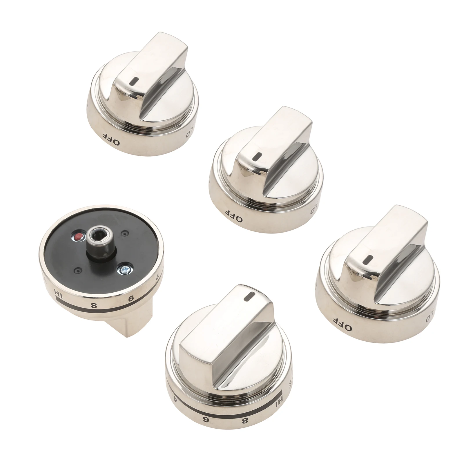 

5pcs/set Updated AEZ73453509 Oven Range Stove Knobs Assembly fit Universal Stove AEZ72909008 AP5669773 2347547 PS7321756 Replace