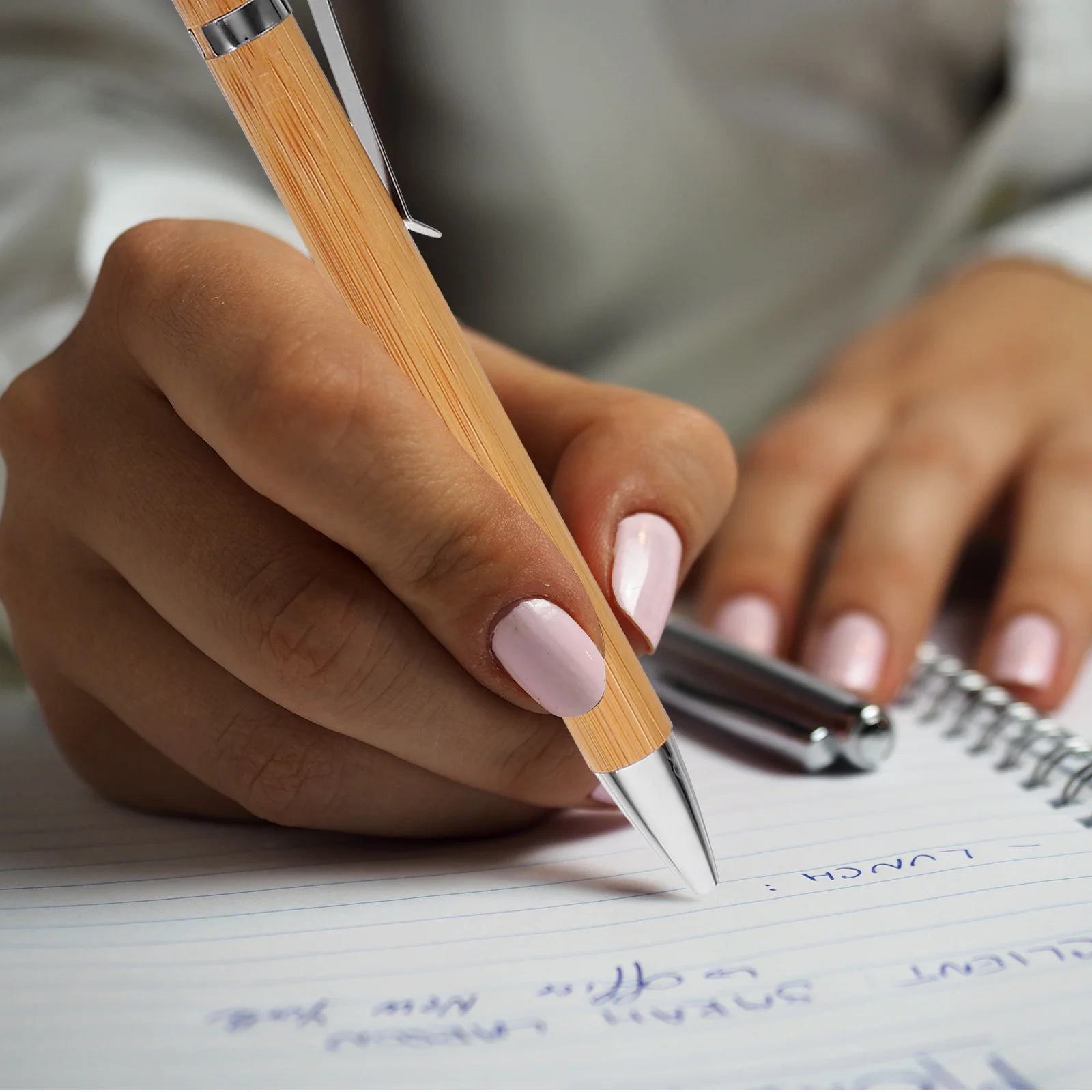 

5 шт., бамбуковый пресс, шариковая ручка, удобная ручка, гладкая многофункциональная практичная ручка для ежедневного использования, ручка для письма