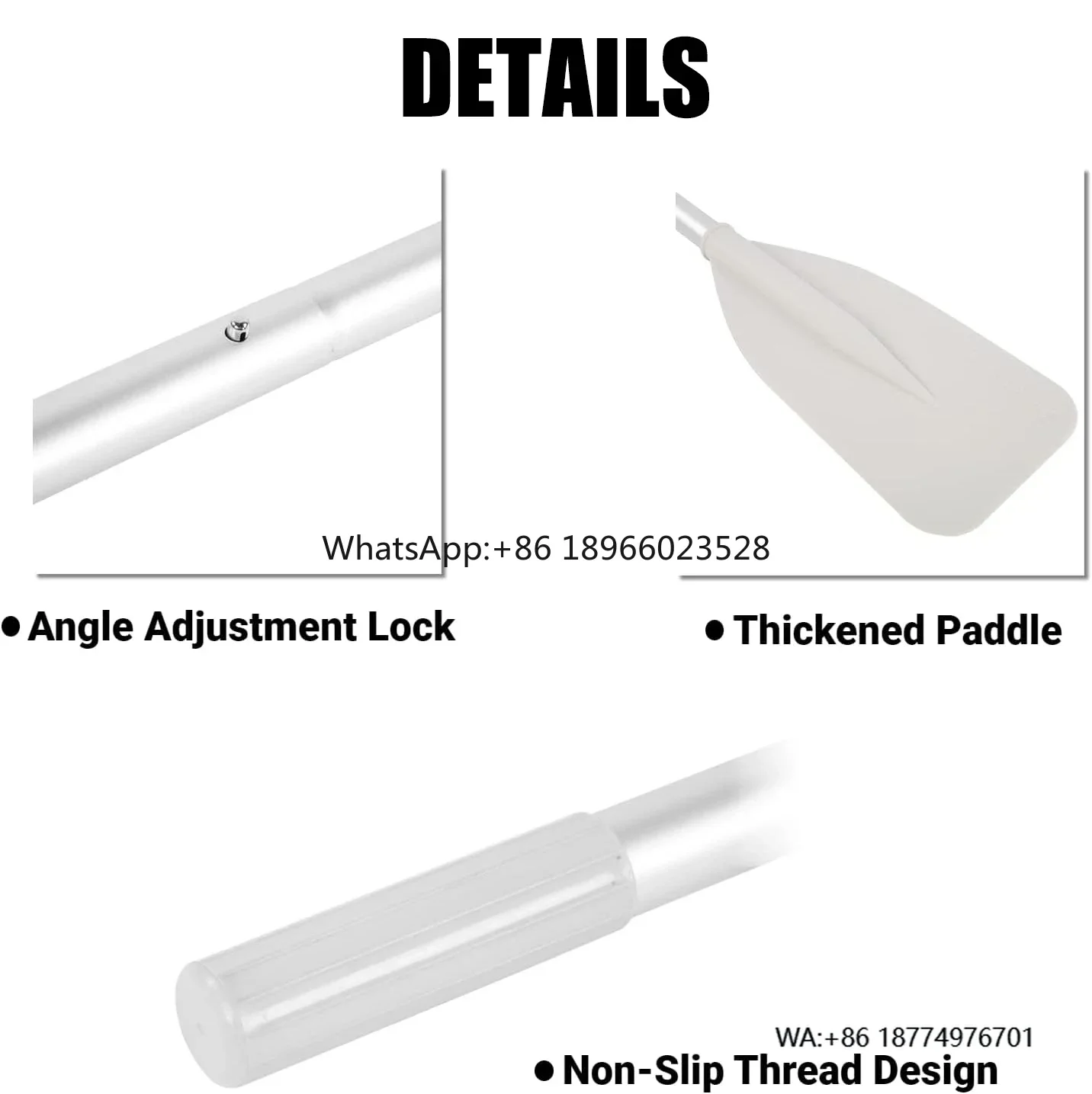 

High quality detachable adjustable carbon paddle Boat Accessories for Paddle Board and inflatable boat