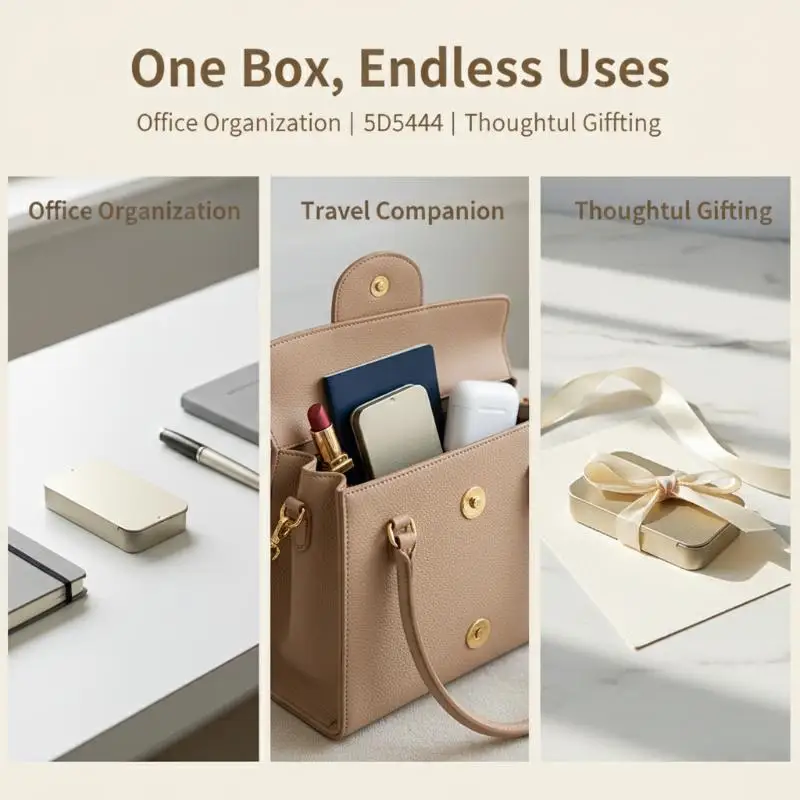 Tinplate Mini Metal Box Slide Cover Storage Box Wedding Jewelry Pill Cases Portable Tin Boxes Container Cosmetic Organizer