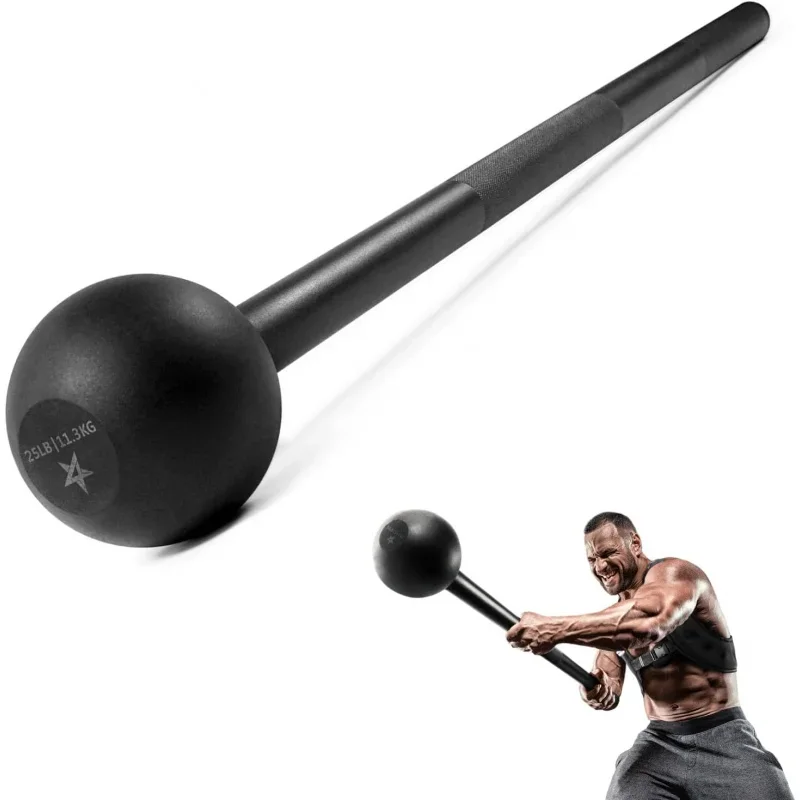 Steel Mace Bell Strength Training - Support Full, Muscles, Shoulder, Grips & Forearms Workouts to Rehabilitation, Stret