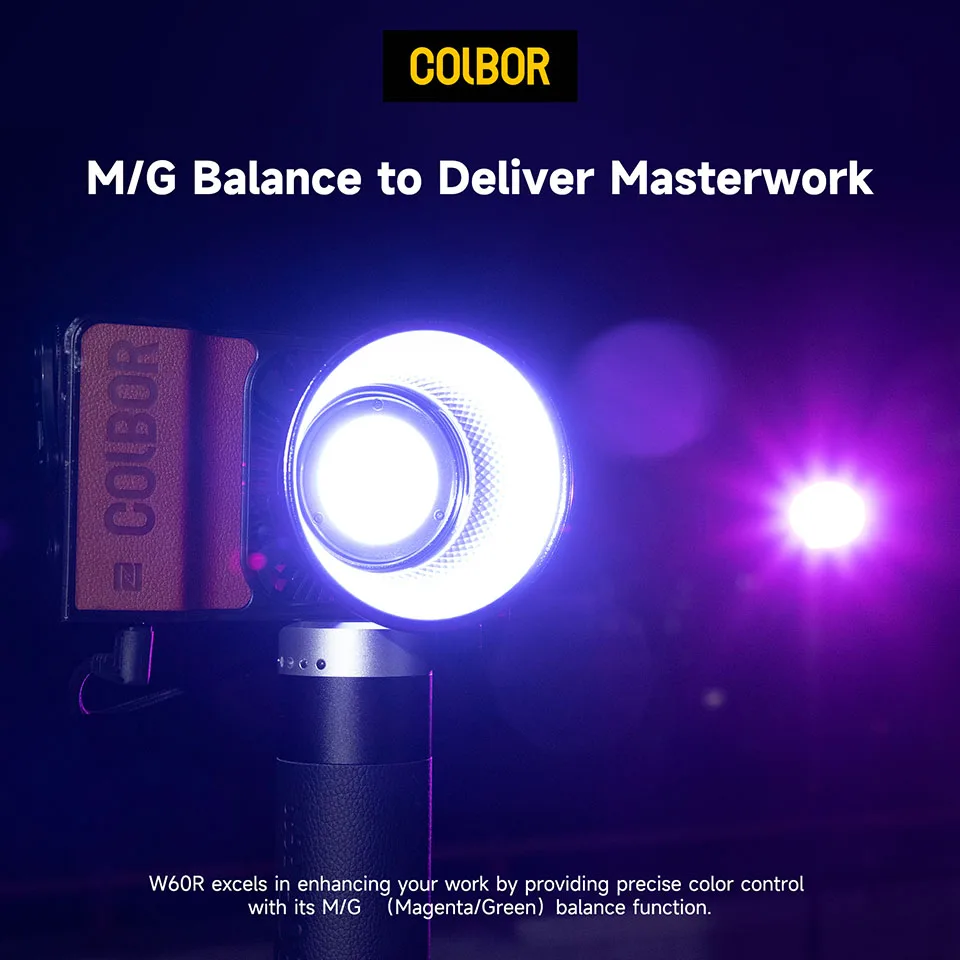 Colbor Wonder W100 RGB 100W LED Video Light Pocket Photography Fill Light with Battery Handle Softbox for TikTok Outdoor Studio