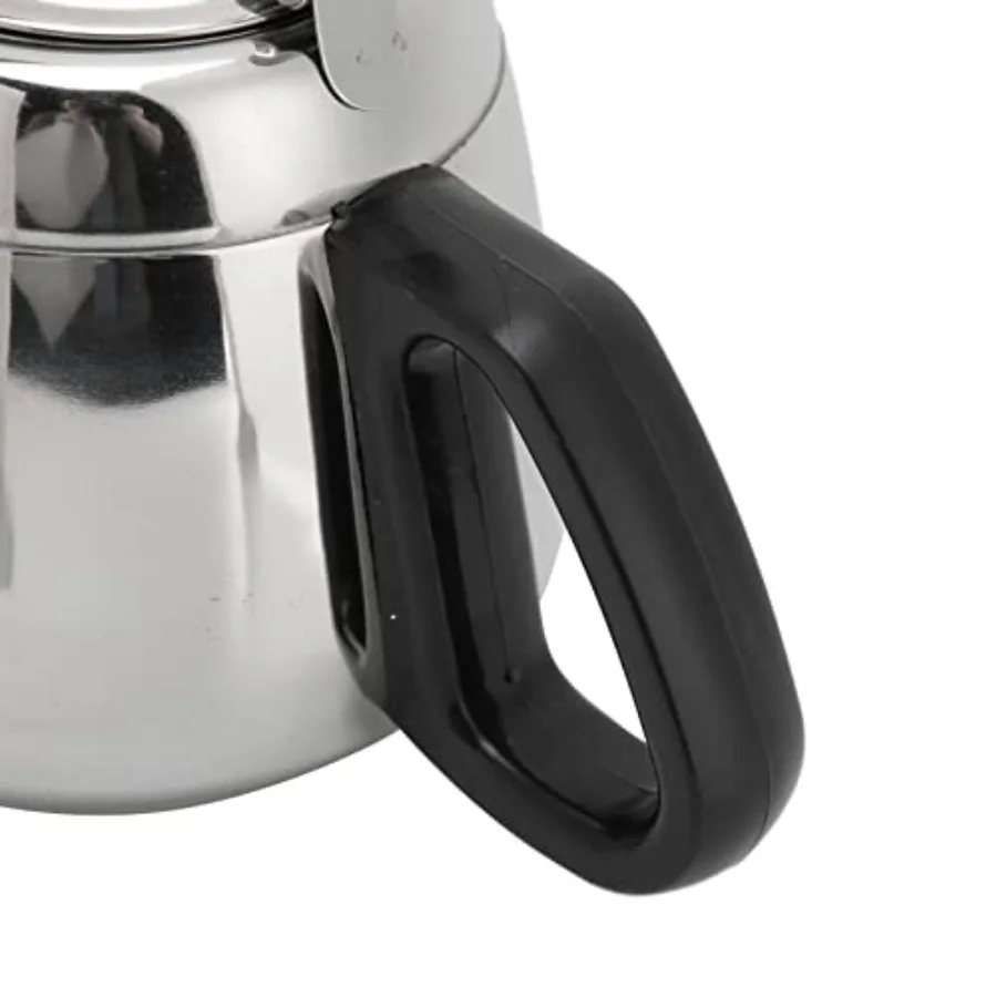 Stainless Steel Whistling Tea Kettle for Stovetop and Electric Use 2L Capacity with PourOver Strainer AntiScalding Handle Suita