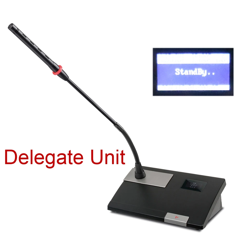 MiCWL 디지털 무선 회의 마이크 시스템, A102 모드, 20 데스크 구스넥, 2 회장 18 대표단, A10M 시리즈