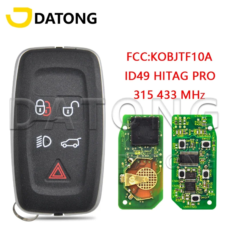 

Datong World Car Remote Key For Land Rover LR2 LR4 Range Evoque Sport KOBJTF10A 315 434 MHZ ID49 Keyless Go Smart Control