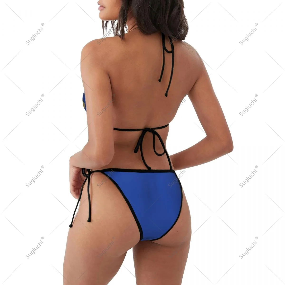 Women Girls Bikini Kosovo Flag Swimsuit Sets Three Point Beachwear Swimming Bathing Beach Party Suits Sexy Mujer