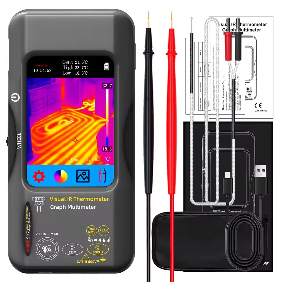 SH9A SH9 320*428 Thermal Imager Cam era Digital Multimeter 2 in 1 IR Cam era for Macro Lens Current SH7 SH7A Voltmeter