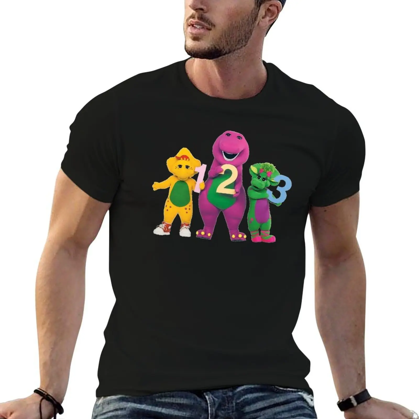 

Barney the dinosaur T-Shirt man t shirt graphic t shirt for man 100 percent cotton T-Shirt