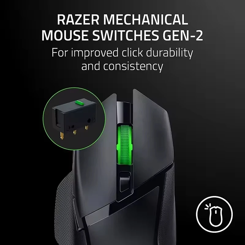 Originele Razer Basilisk V3X HYPERSPEED Macro Gaming Muis RGB Magic Light Zone Draadloze Muis 7 programmeerbare knoppen
