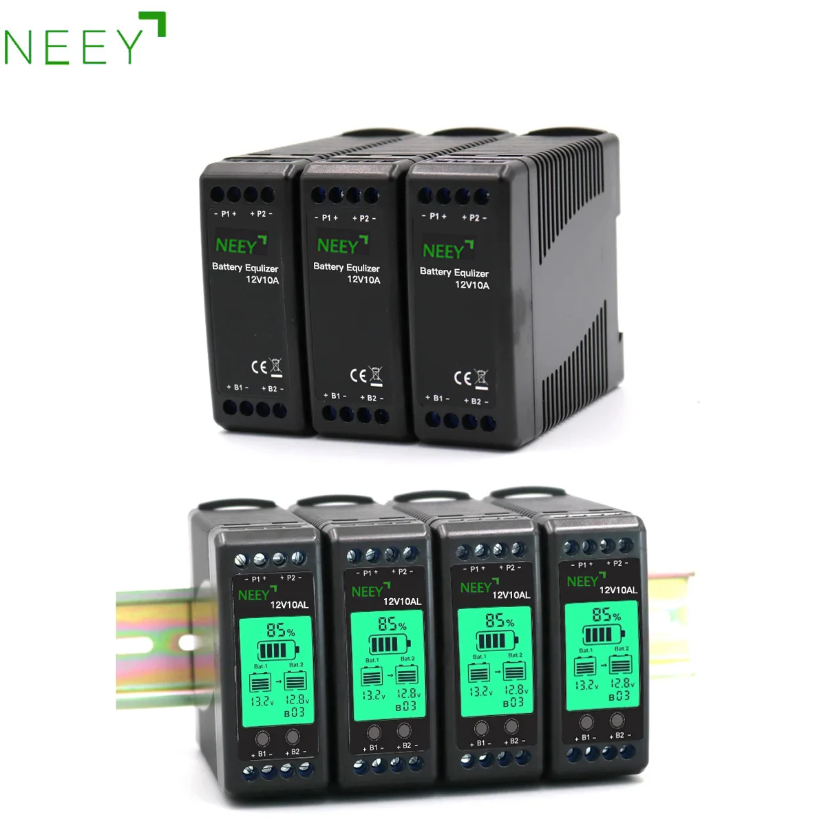 Égaliseur de batterie NEEY 12V10A avec écran LCD, testeur pour batteries plomb-acide et Li-ion, équilibrage de tension pour systèmes en série et en parallèle 24V 36V