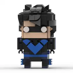 Animation character model Nightwing MOC Brickhead building block model building toy gift