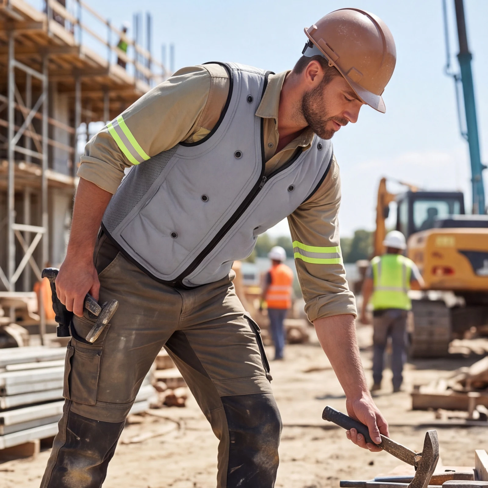 Water Injection Cooling Vests Breathable Water-Cooled Sunscreen Vests Evaporative Ice Pack Jacket for Construction Site Workers
