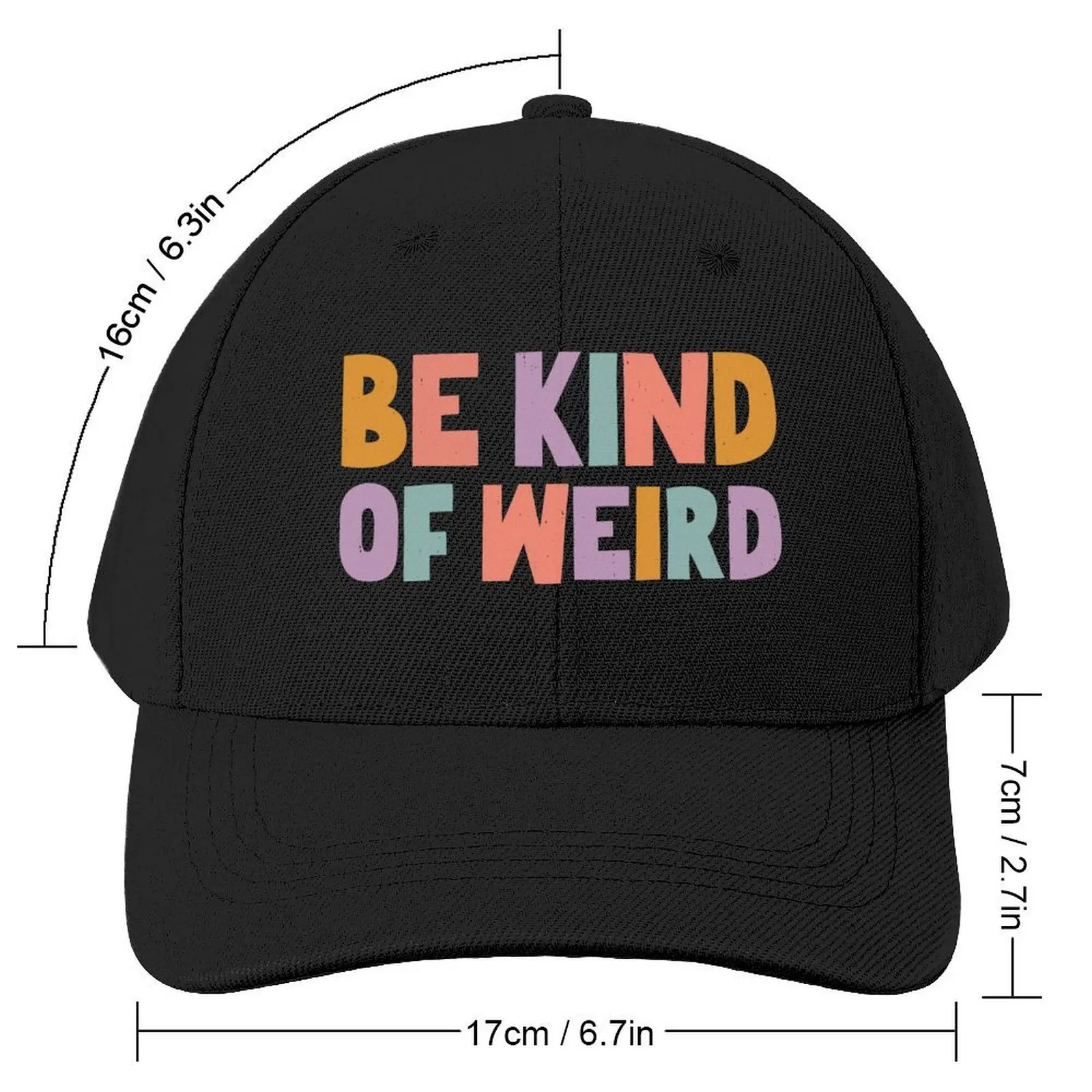 Be Kind of Weird Baseball Cap Horse Hat Hood Women's Hats For The Sun Men's