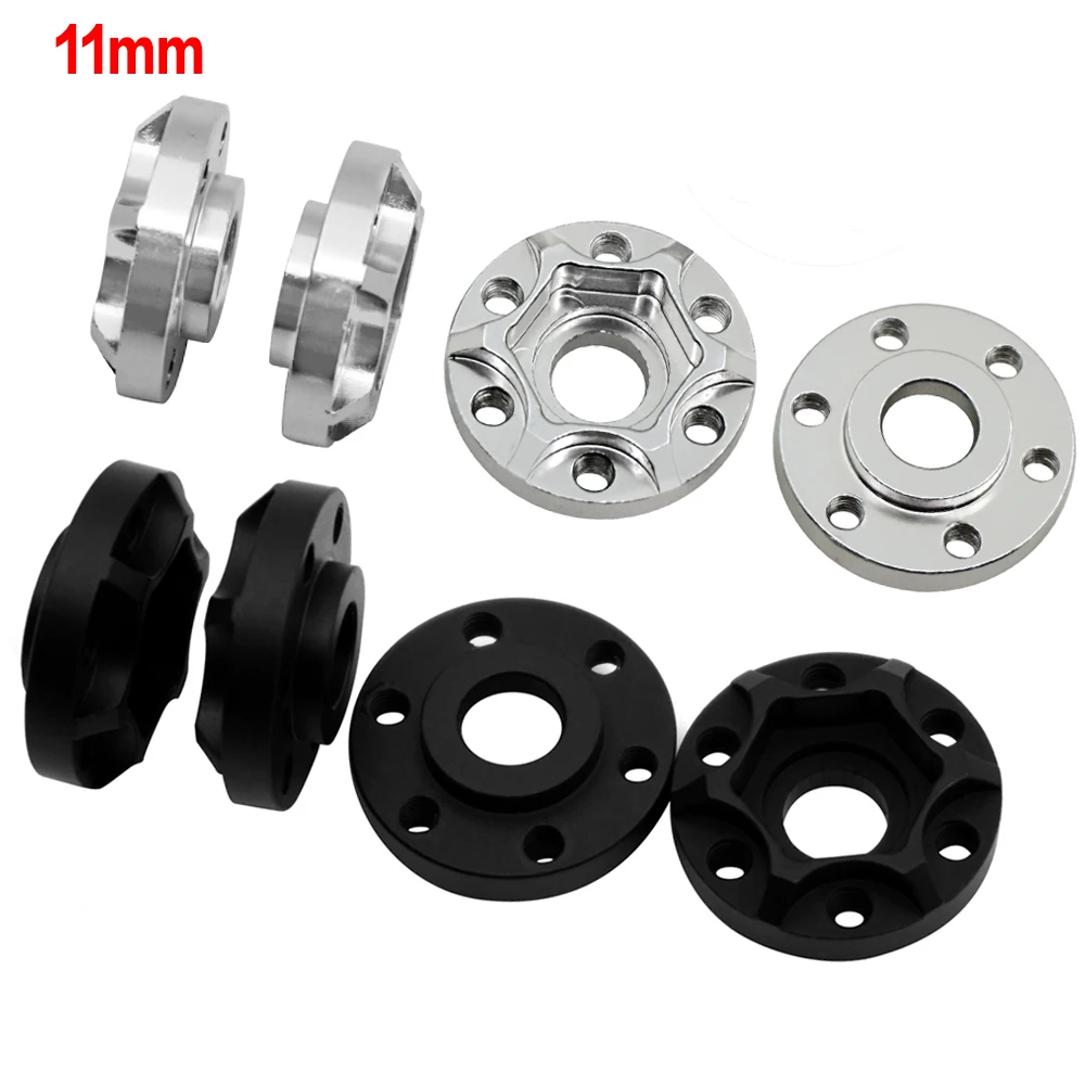 AXSPEED 4Pcs Aluminium Alloy Hex Nut Hubs Cover Cup for Axial SCX10 TRX-4 D90 1/10 RC Crawler Car Model 1.9 inch Wheel Rims Part