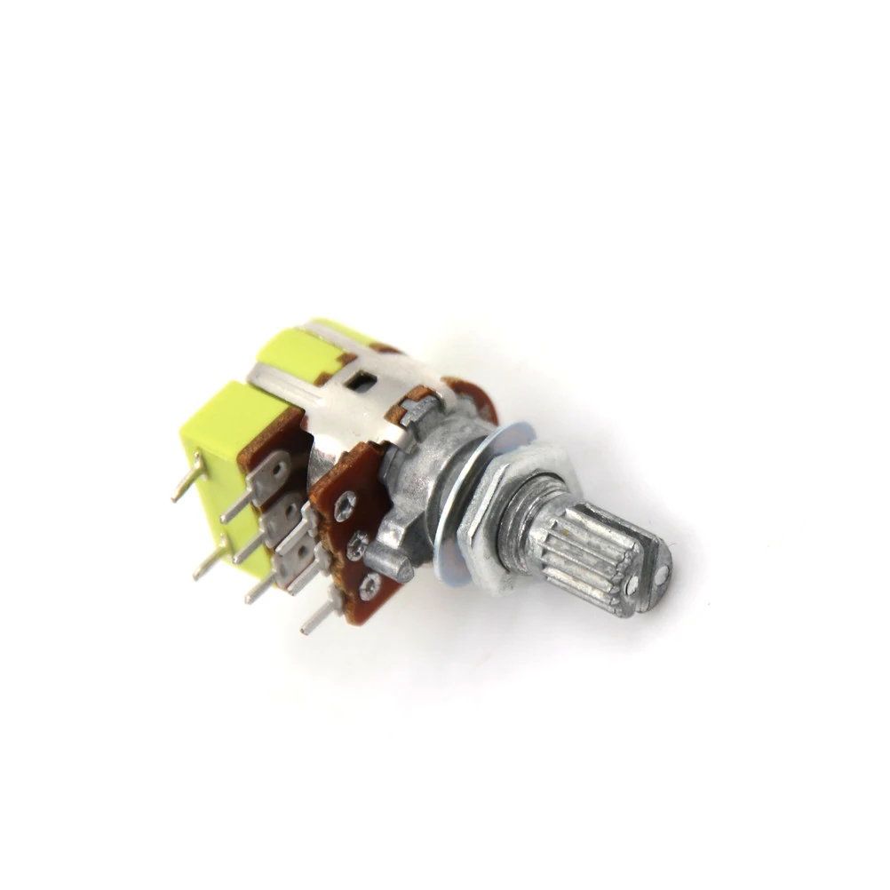 HMA88-1pc Stéréo B50K Ohm touristes Type Linéaire Conique Volume Contrôle Potentiomètre Commutateur 50K R125G