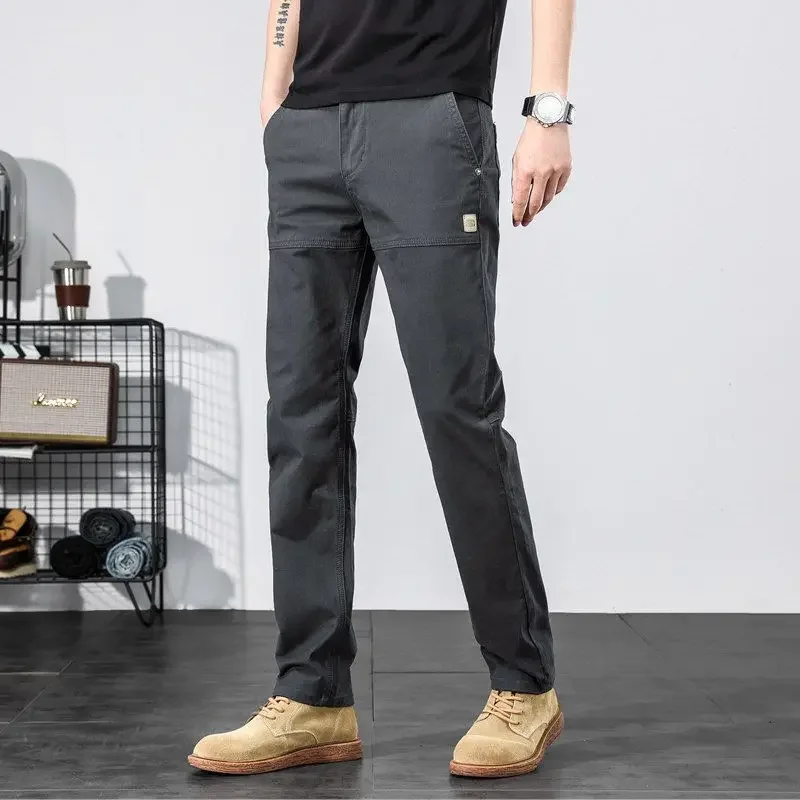 Cotton Male Trousers Long Pocket Xxxl Sale Korean Style Slacks Plus Size Stylish Hot New In Aesthetic Trend Men's Casual Pants