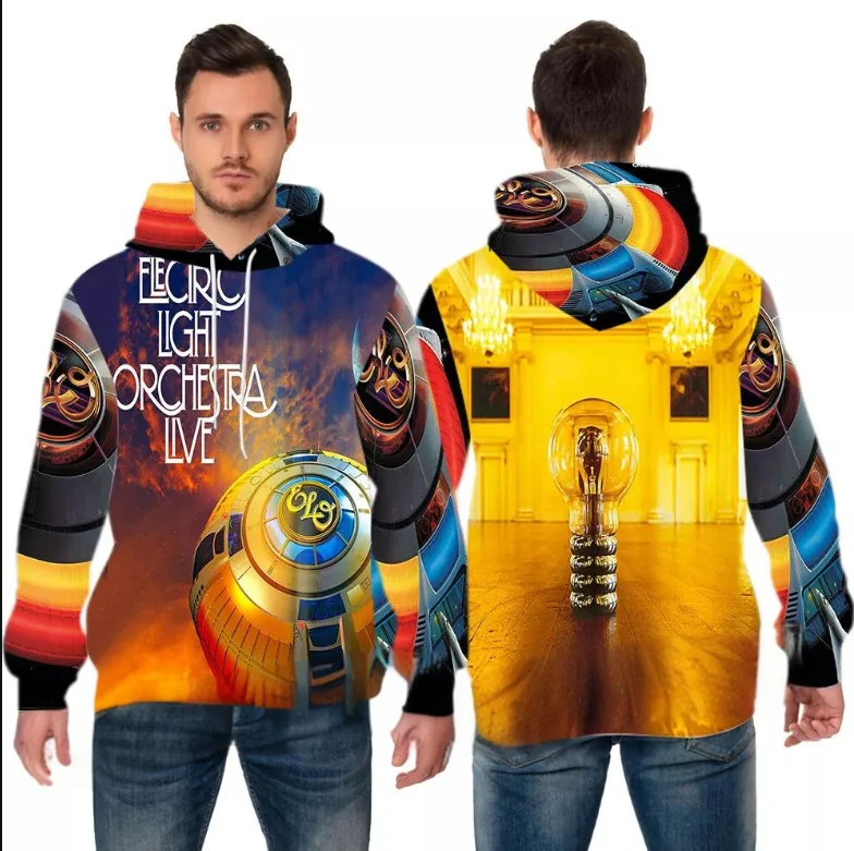 Classic Electric Light Orchestra ELO Rock Hoodies Sweatshirts 3D Print Men Women Hip Hop Tracksuit Coat Oversized Men's Clothing