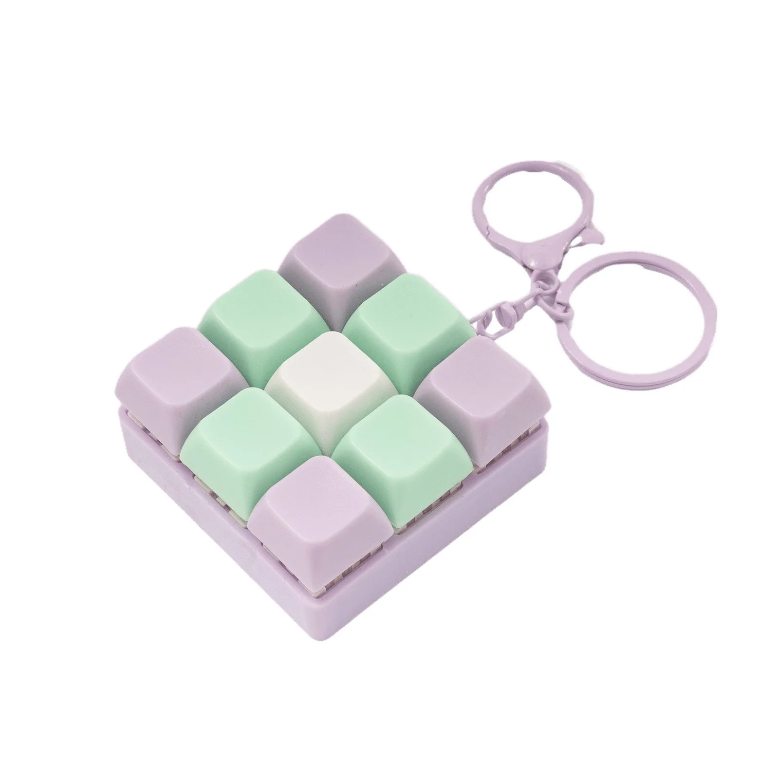 9 teclas teclado fidget chaveiro antiestresse teclado botão ponta do dedo chave boné pingente alívio do estresse brinquedos para crianças adultos presente