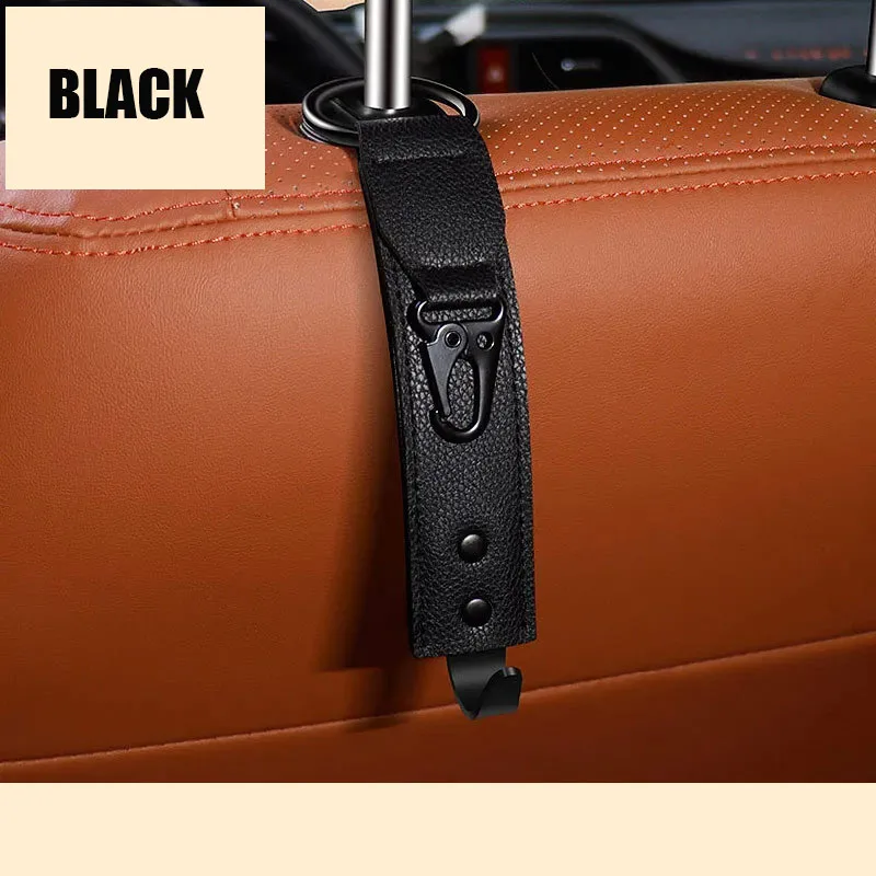 PU Leather Hooks for Car Storage Clips Front Seat Headrest Organizer Holder Auto Fastener Hangers Car Interior Accessories