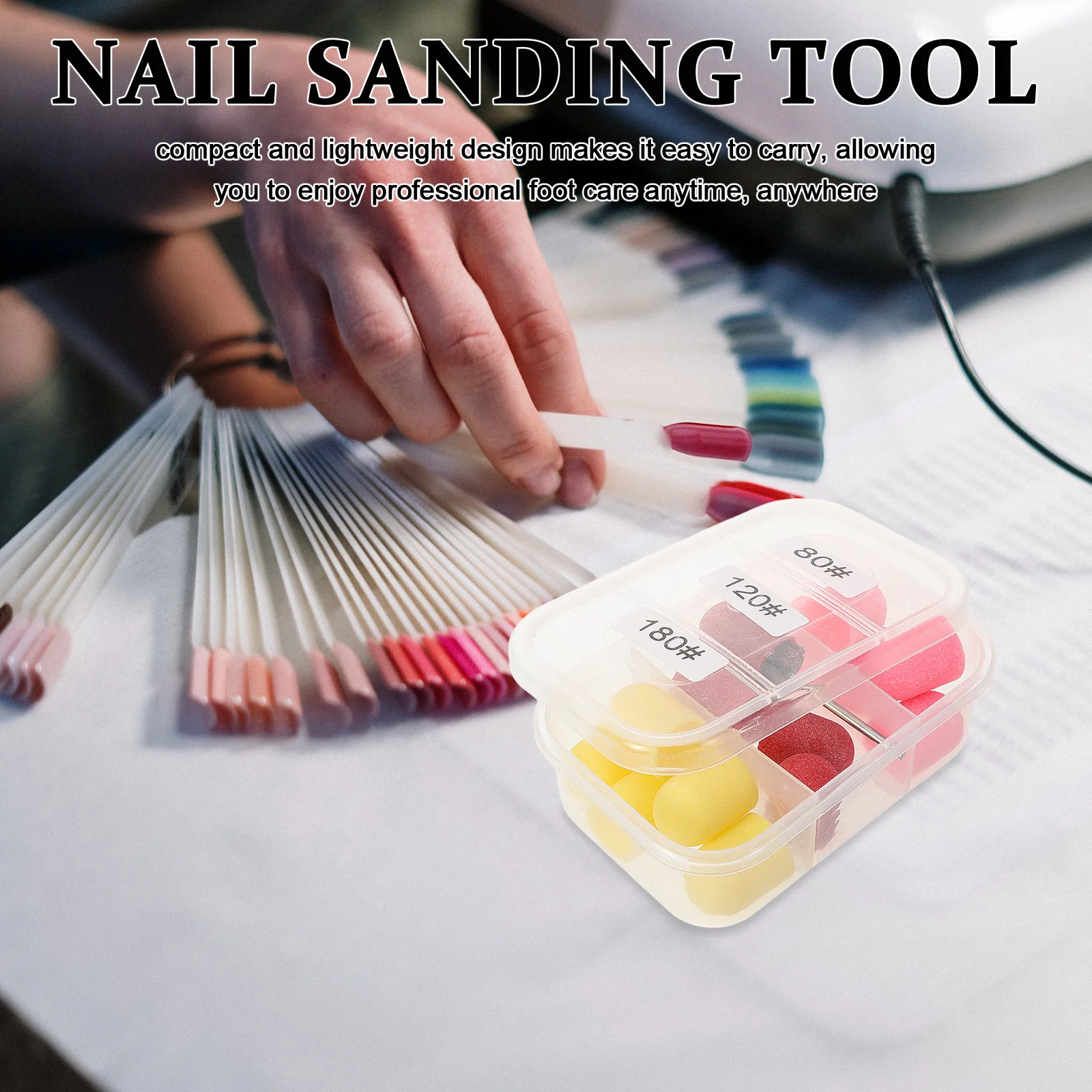 Końcówki szlifierskie do paznokci 13 mm, drobnoziarniste, do frezarki do paznokci, manicure, pedicure, pielęgnacji stóp, głowice szlifierskie, frezarka do paznokci.